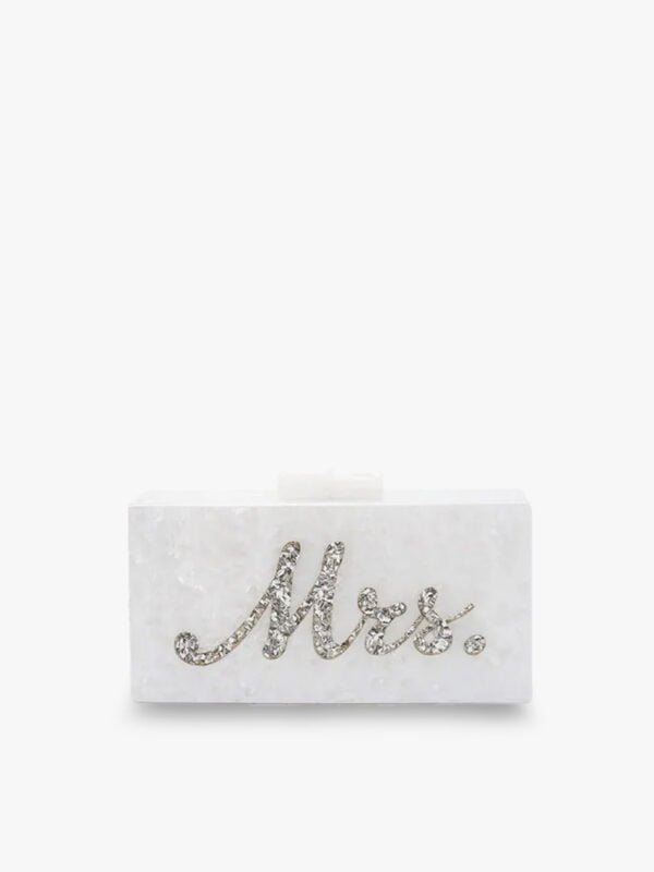 Mrs. White Bridal Clutch