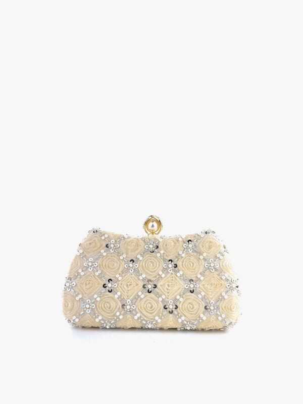 Flower Embellished Wedding Bag