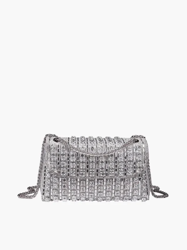 ★NlCK&NLCOLE★ CRYSTAL POUND NYLON BAG_SILVER LIGHT NYLON SHOULDER BAG – Nikky Bag